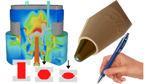 Seeking Numerical simulation of the cold forming process of small metallic parts